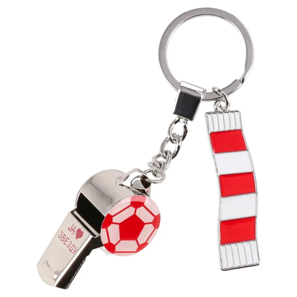 300853_001 Derbi, privjezak, šal i pištaljka, Crvena Zvezda - Image 1