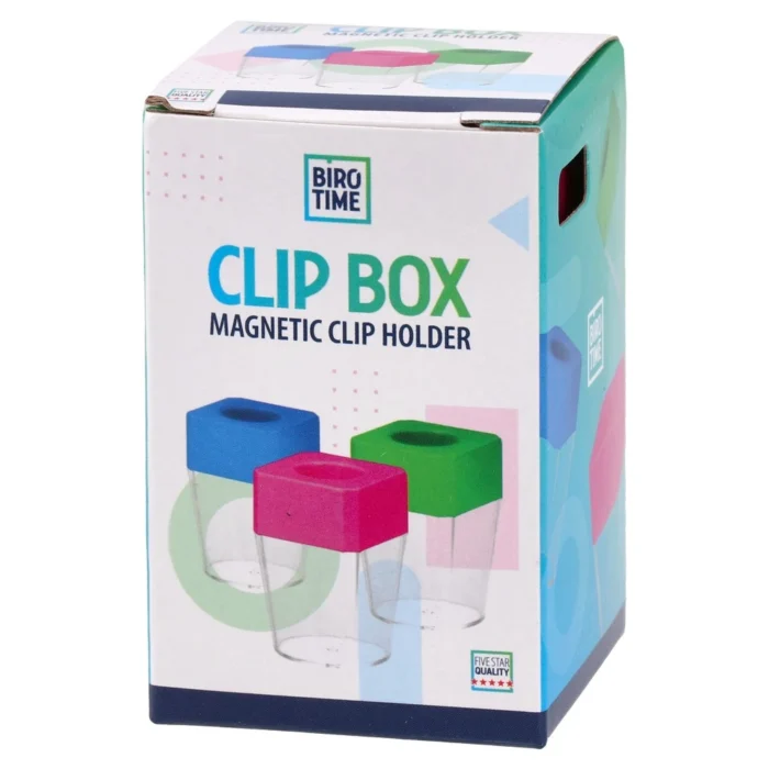 Clip box, držač za spajalice magnetni, pvc, roze - Image 2