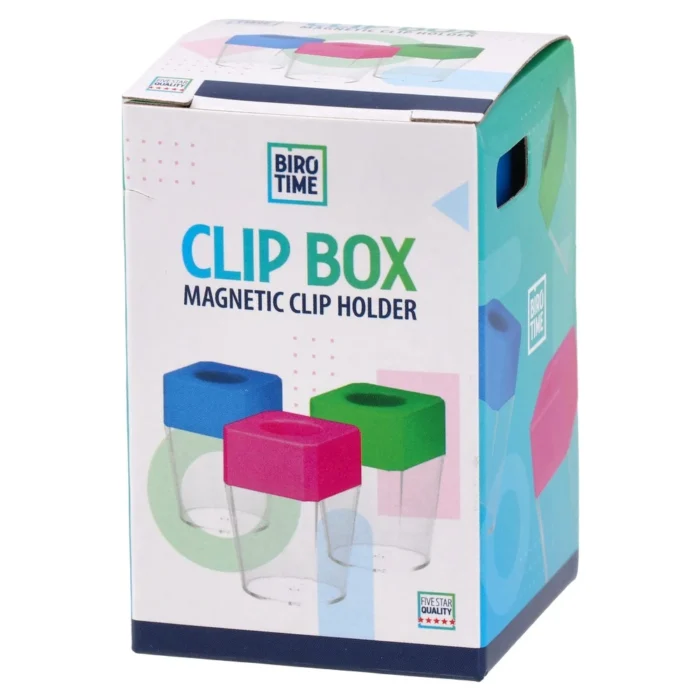 Clip box, držač za spajalice magnetni, pvc, plava - Image 2