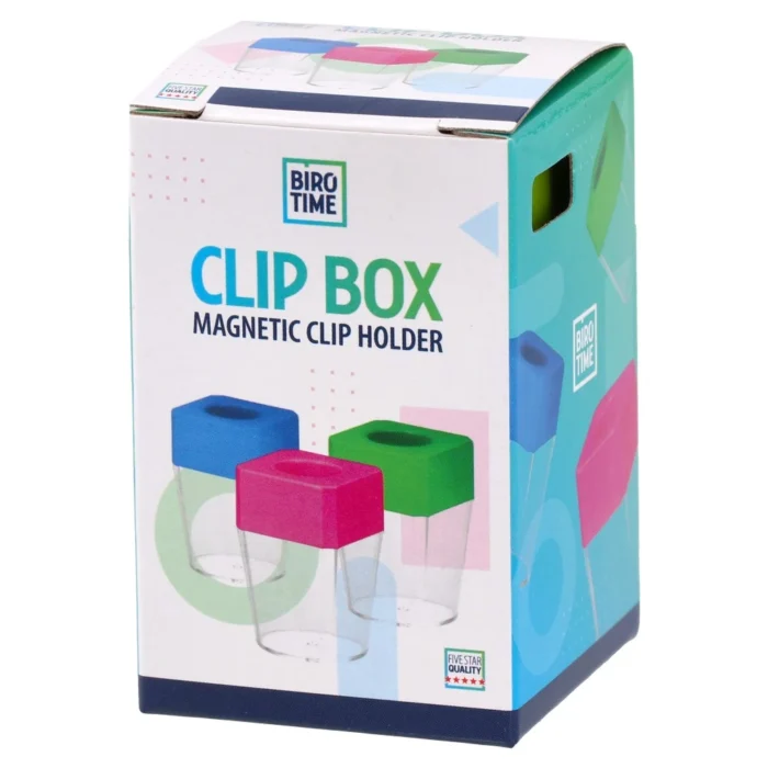Clip box, držač za spajalice magnetni, pvc, zelena - Image 2