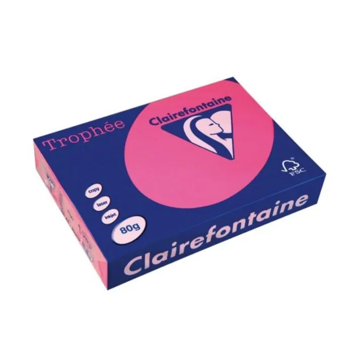 Claire, kopirni papir, A4, 80g, neon pink, 500K - Image 1