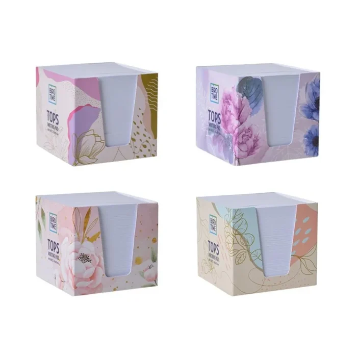Tops, kocka u kutiji, bijela, miks, 80 x 80mm, 600 lista - Image 1