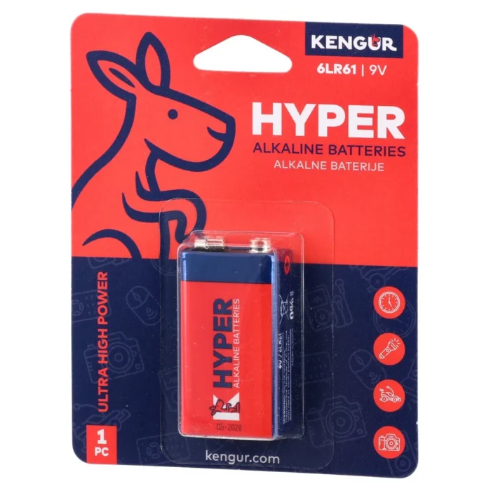 Hyper, alkalna baterija, 6LR61 9V, Kengur, 1K - Image 1