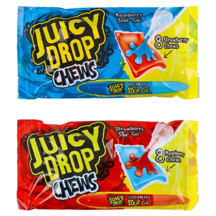 Juicy Drop Chews, gumena bombona sa slatkim gelom, miks - Image 1
