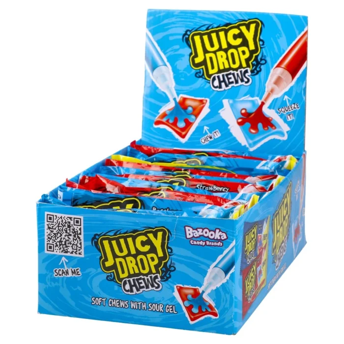 Juicy Drop Chews, gumena bombona sa slatkim gelom, miks - Image 2