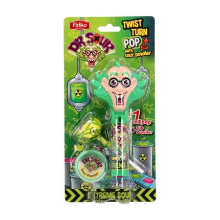 Dr. Sour, tvrde bombone - lizalica, Twist & Turn Pop, 17g