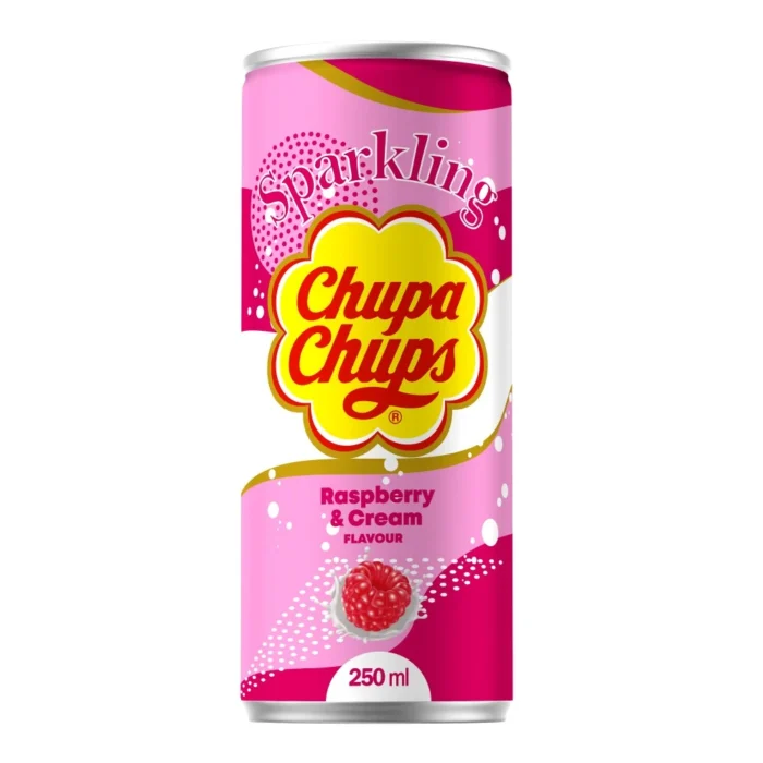 Chupa Chups, gazirano bezalkoholno piće sa ukusom maline i krema, 250ml - Image 1