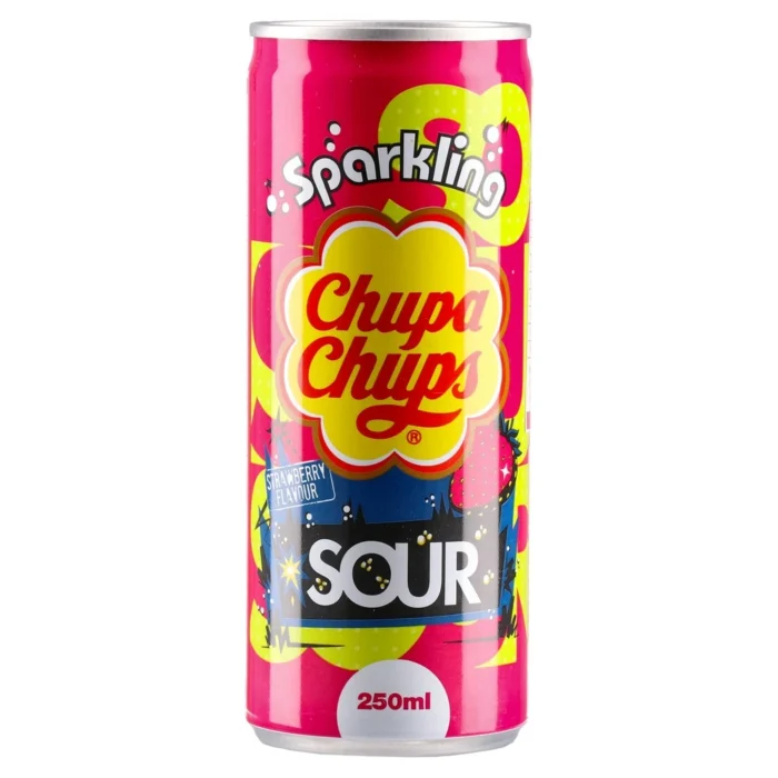 Chupa Chups, gazirano bezalkoholno kiselo piće sa ukusom jagode, 250ml - Image 1