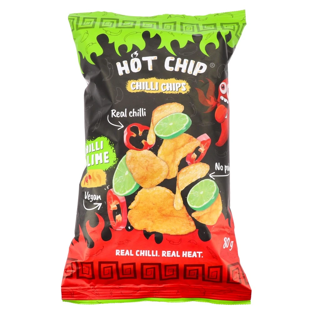 515014_001 Hot Chip, čips, čili i limeta, 80g - Image 1