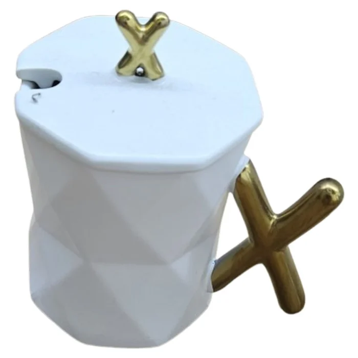 Moka, šolja sa poklopcem, keramička, X, 350ml - Image 1
