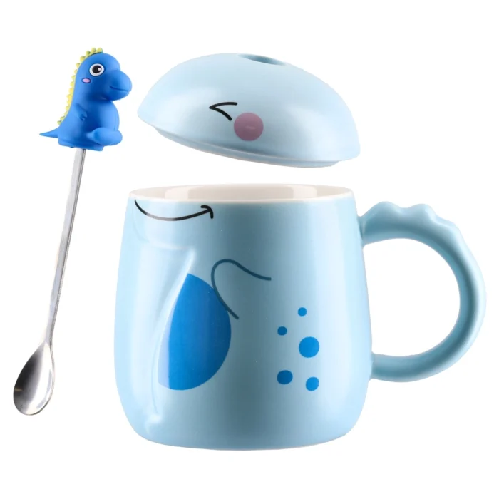 Moka kid, šolja sa poklopcem, keramička, dino - Image 1