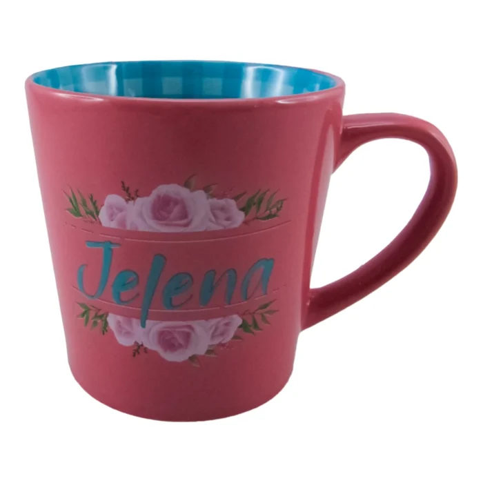 Herlig, šolja, keramička, pink, Jelena - Image 1