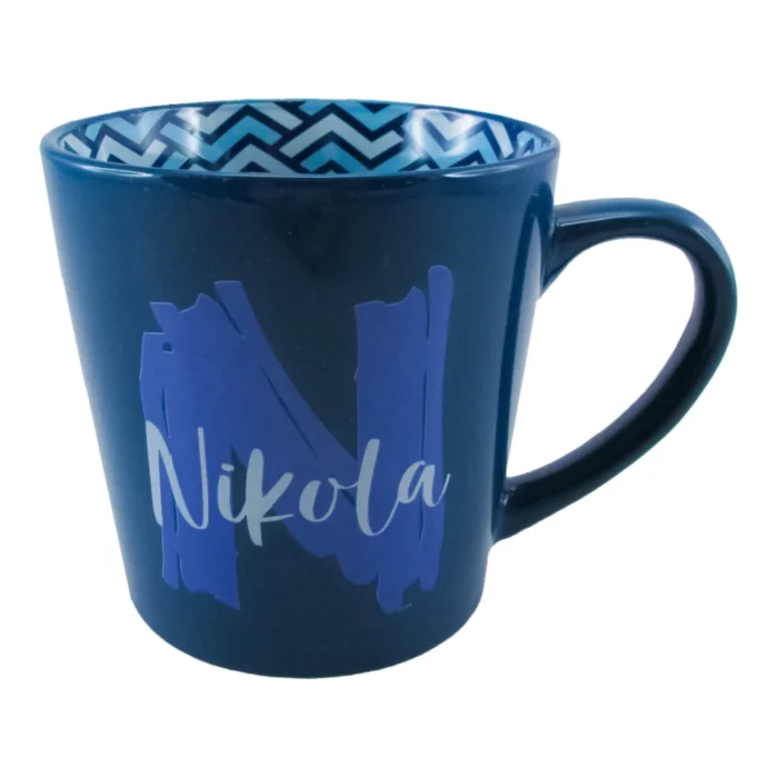 Herlig, šolja, keramička, plava, Nikola - Image 1