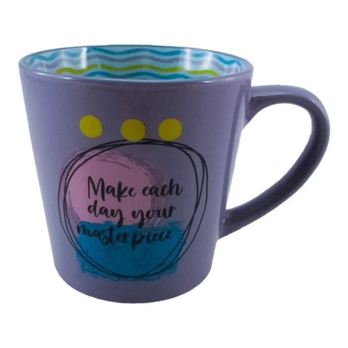 Herlig, šolja, keramička, ljubičasta, Make each day  your masterpiece - Image 1