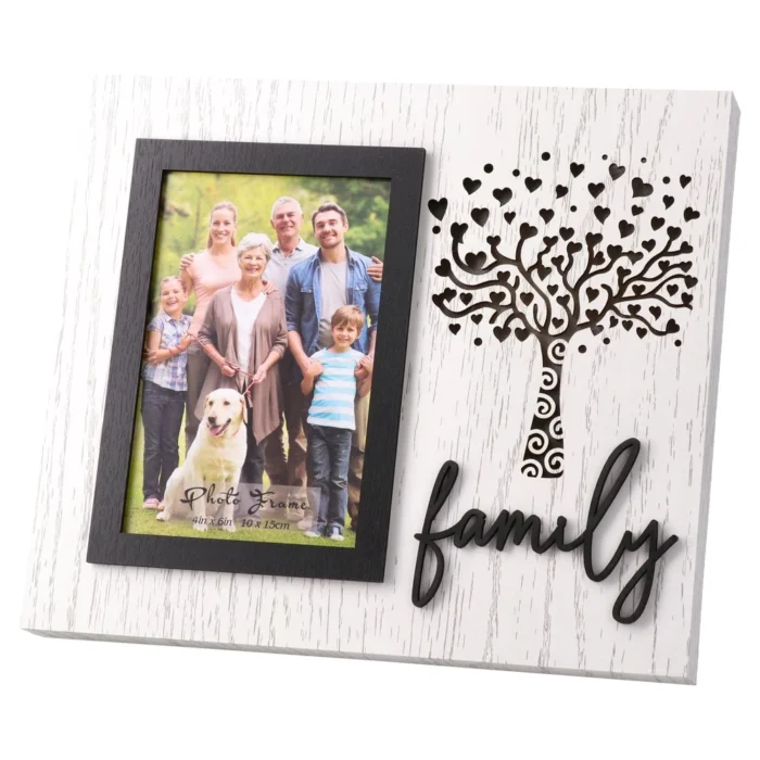Woody, ram za fotografije, drvo, drvo života, Family, 10x15cm - Image 1