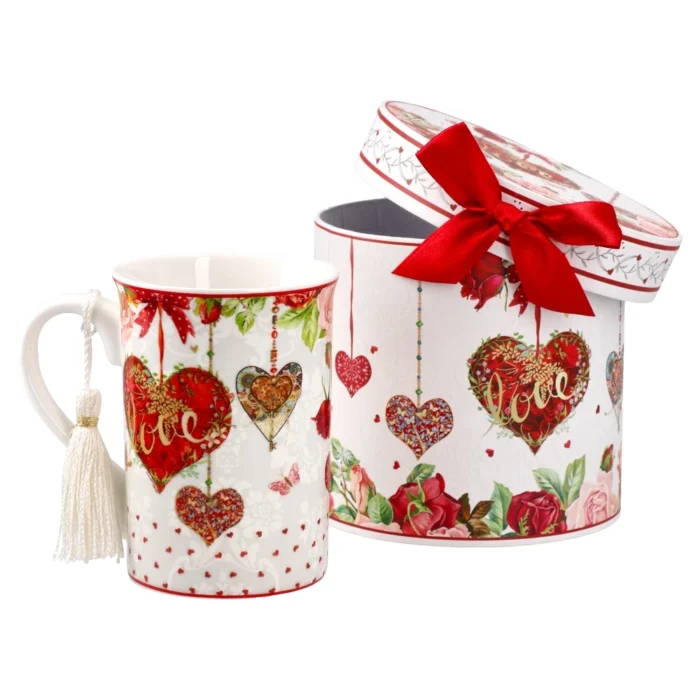 Lea, keramička šolja, crvena, Love - Image 1