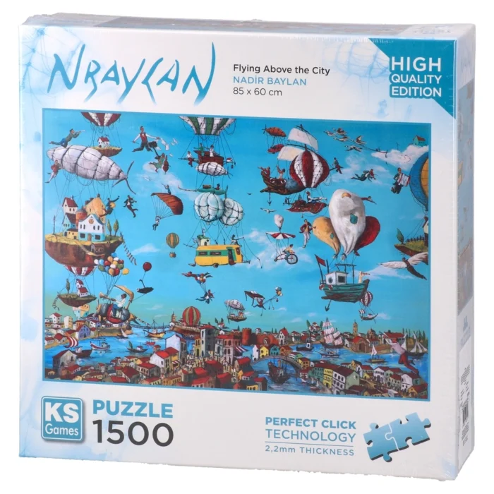 Puzzle, slagalica, let iznad grada, 1500 delova - Image 1