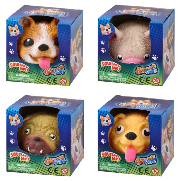 Squeezy dog, gumena igračka, pas, miks - Image 1