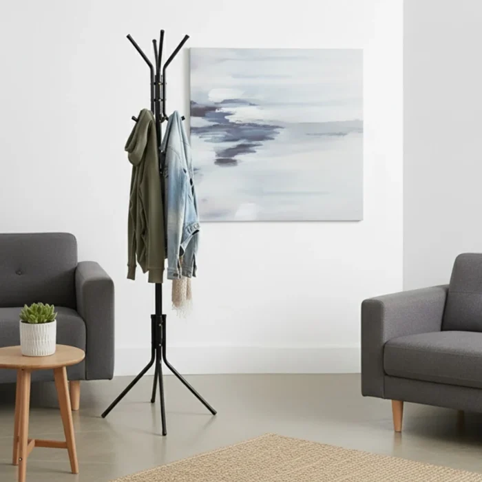 Stallex, čiviluk, metalni, crni, dimenzije 42 x 42 x 172 cm - Image 3