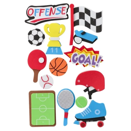 Crafty shapes, kraft dekoracije, stikeri, sport, miks