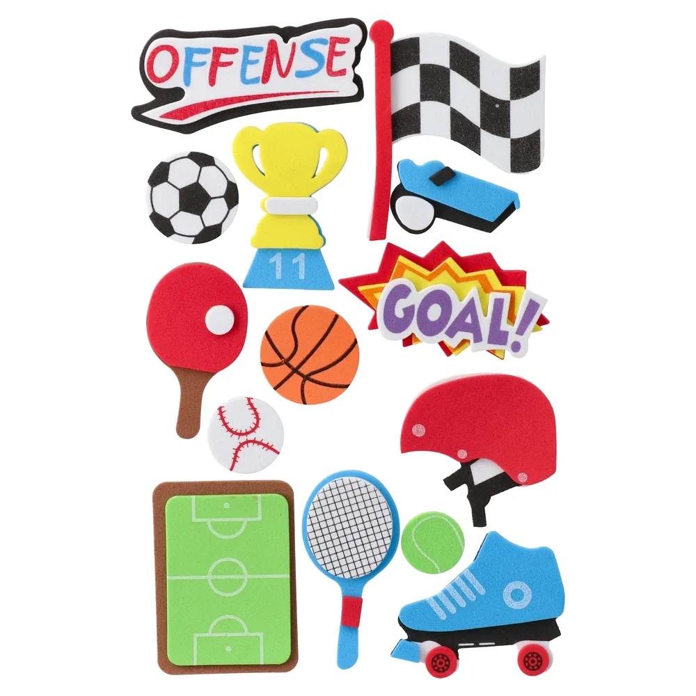 137421_001 Crafty shapes, kraft dekoracije, stikeri, sport, miks - Image 1