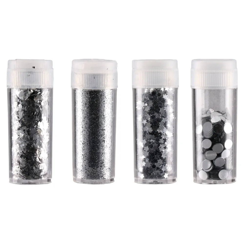 137899_001 Star light, šljokice, srebrna, miks, 4K - Image 1