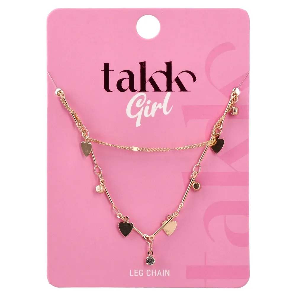 505162_001 Alora girl, lančić za nogu, srce - Image 1