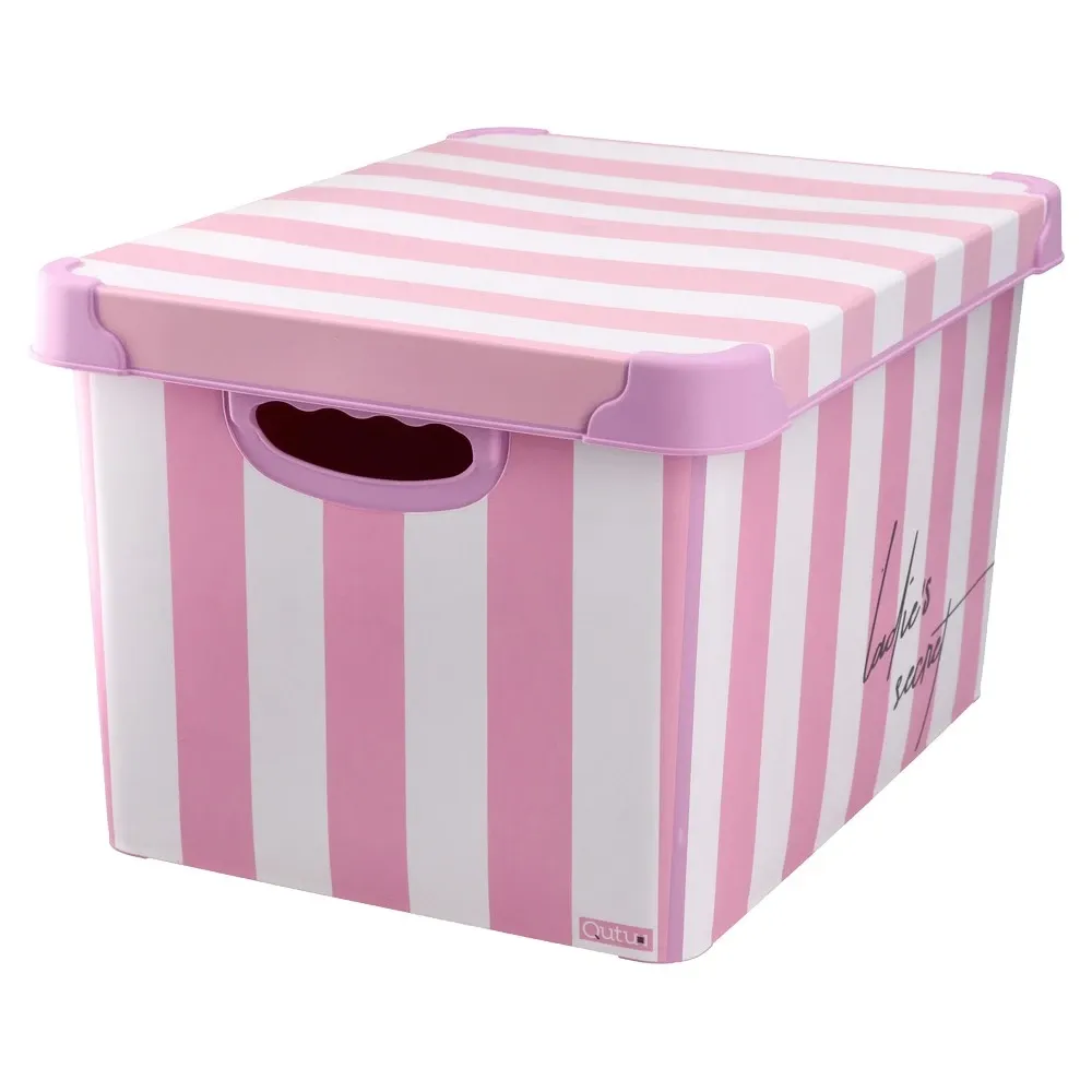 712190_001 Carlo, plastična ukrasna kutija, pravougaona, linije, XL - Image 1