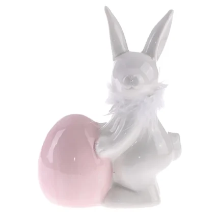 Chompy, keramička figura, zec, jaje, 16.5cm