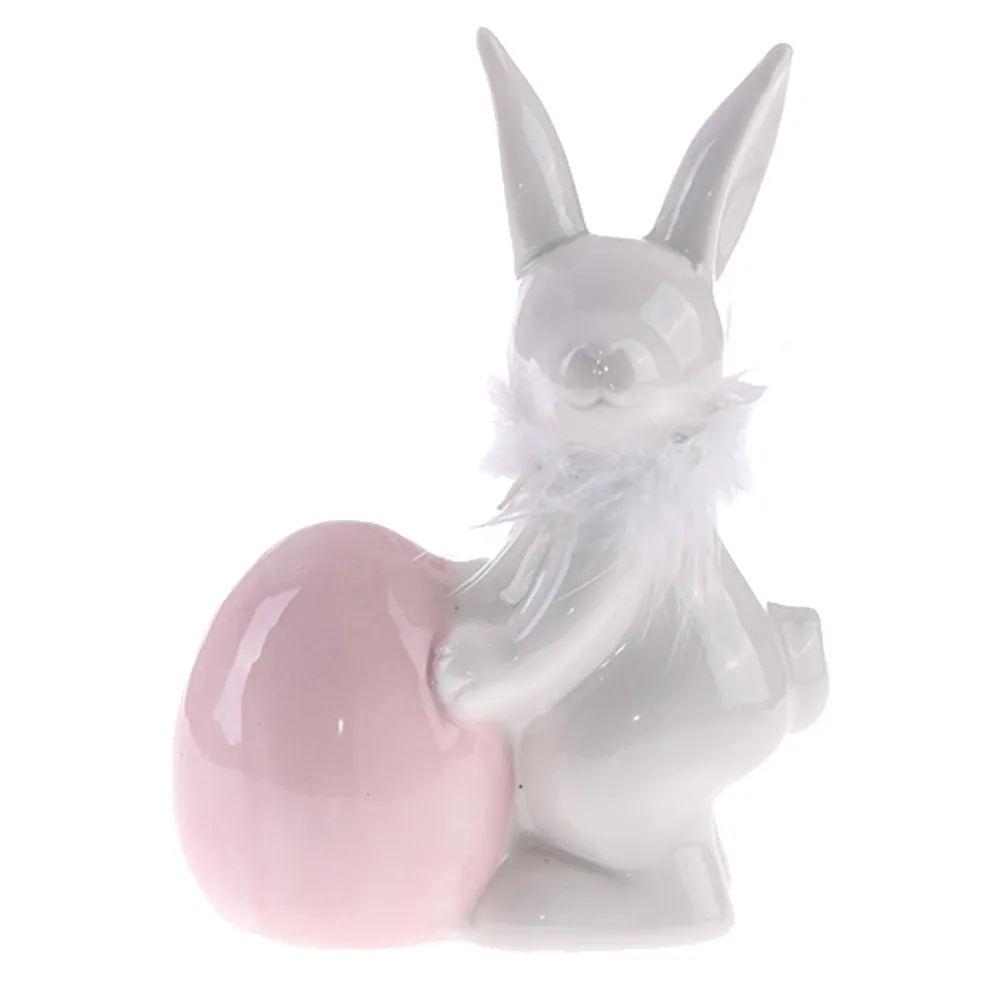 735044_001 Chompy, keramička figura, zec, jaje, 16.5cm - Image 1