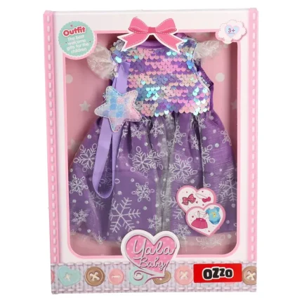 Yala baby, odjeća za lutku, haljina, zvijezdice, 35cm