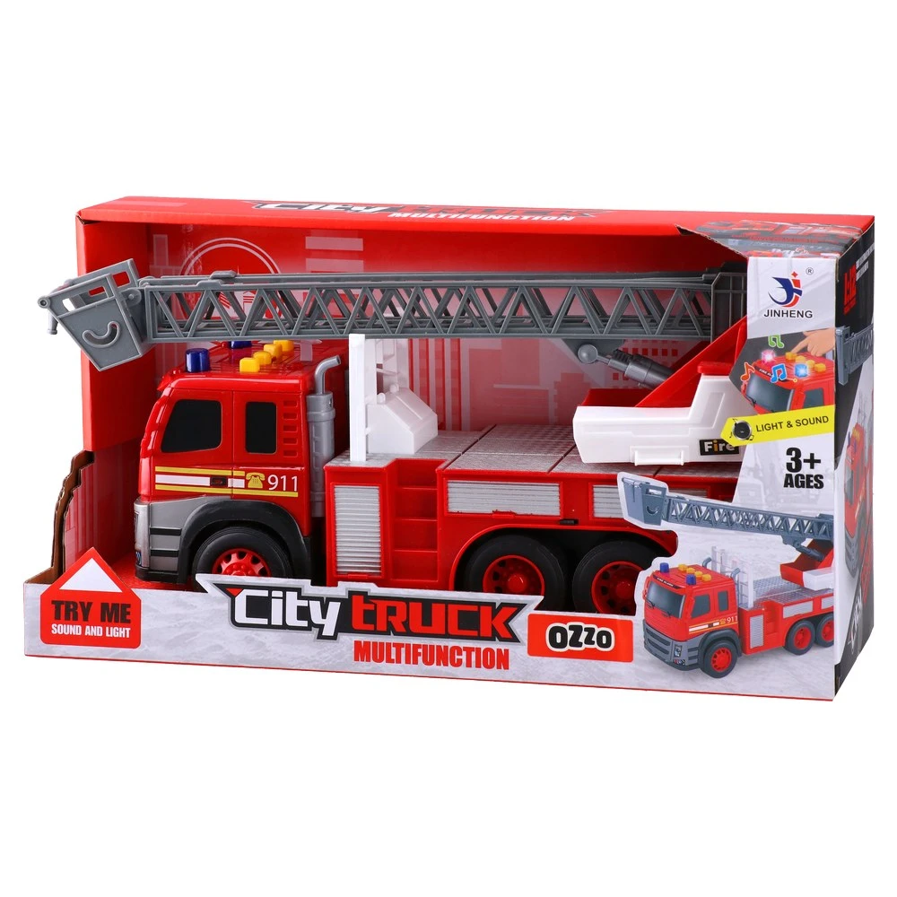 861334_001 Jinheng, igračka, vatrogasno vozilo, sa merdevinama, sa svjetlima i zvukom - Image 1
