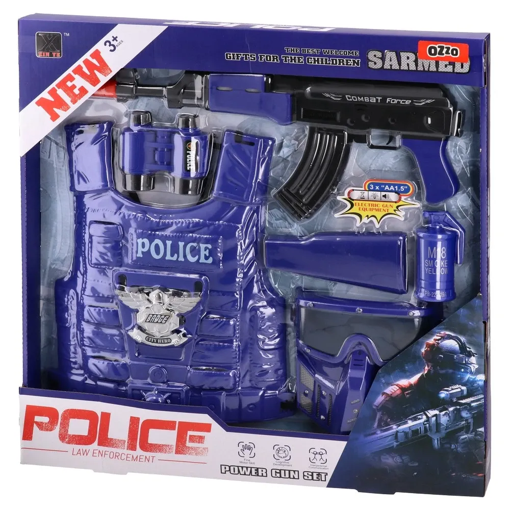 864133_001 Police, igračka, policijski set, mitraljez, veliki - Image 1