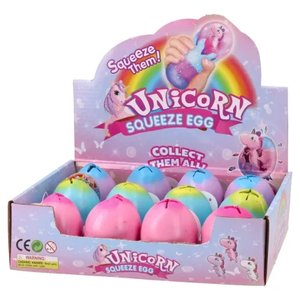 Squeezy egg, gumena igračka, jaje, jednorog, miks