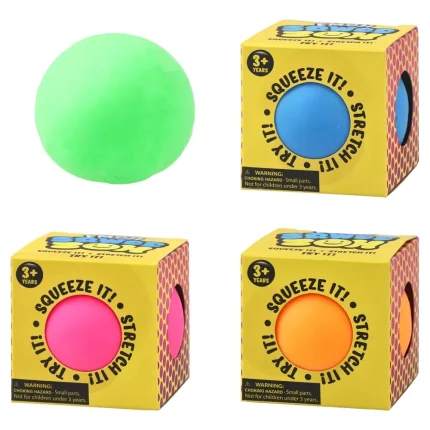 Squeezy stressball, gumena igračka, lopta, 6,5cm, miks