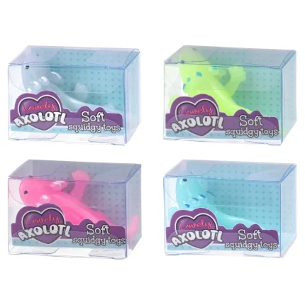 Squeezy animal, gumena igračka, aksolotl, miks