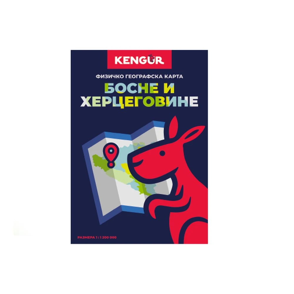 100023_001.webp Kort, fizičko geografska karta, Bosna i Hercegovina - Image 1