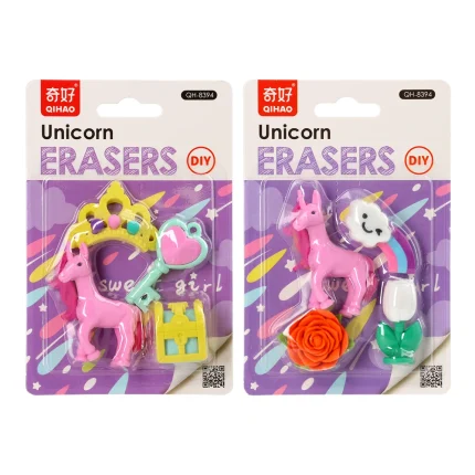 Pixi 10, gumica, roze jednorog