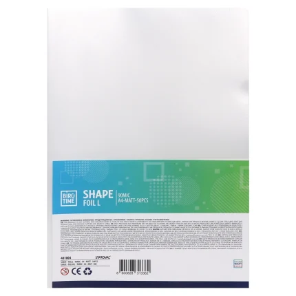 Shape, folija L, 90mic, A4, mat, 50K
