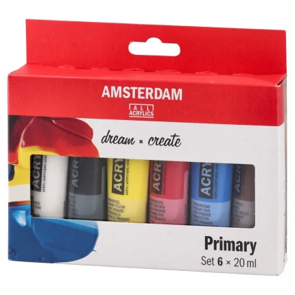 Amsterdam, akrilna boja, set 6K, primary set, 6 x 20ml