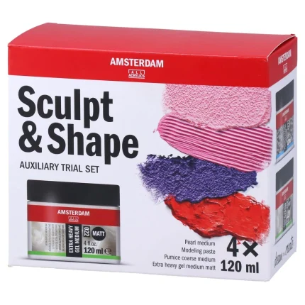 Amsterdam medijum set, sculpt and shape, 4x120ml