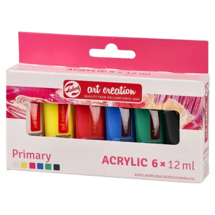 Art Creation acrylic, akrilna boja, set 6K, primary set, 6 x 12ml