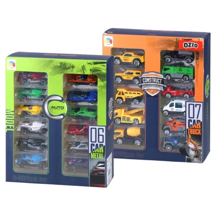 Car metal, igračka, set metalnih vozila, 995
