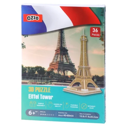 3D Puzzle, slagalica, 3D, Ajfelov toranj, 36k