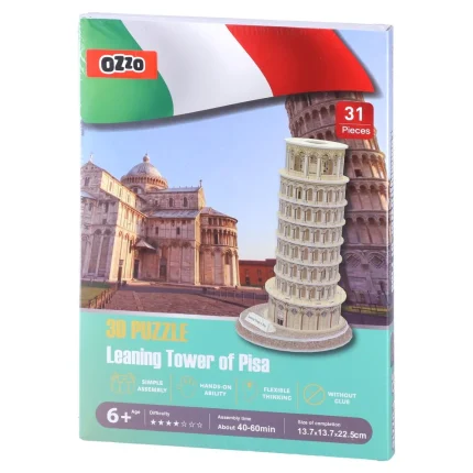 3D Puzzle, 3D slagalica,Krivi toranj u Pizi, 31k