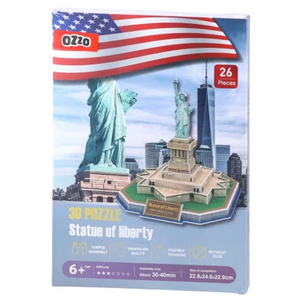 3D Puzzle, 3D slagalica, Kip slobode, 26k