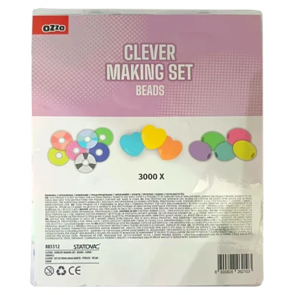 Clever, set za pravljenje nakita, perlice, veliki, 3000K