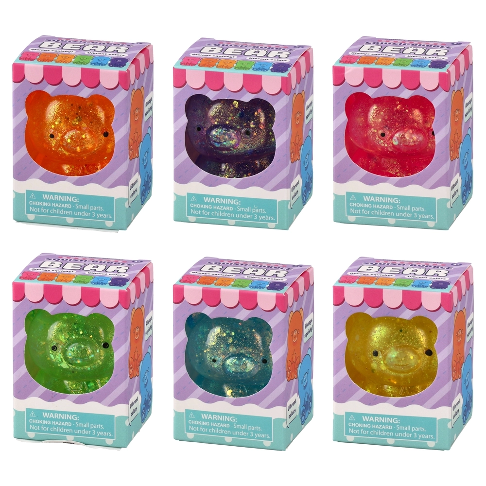 894397_001.webp Squeezy animal, gumena igračka, meda neon, miks - Image 1