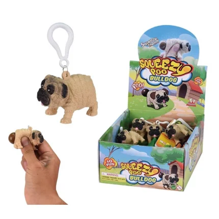 Squeezy anmal, gumena igračka, mops