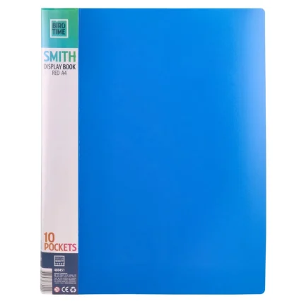 Smith 10, fascikla, 10 folija, A4, plava
